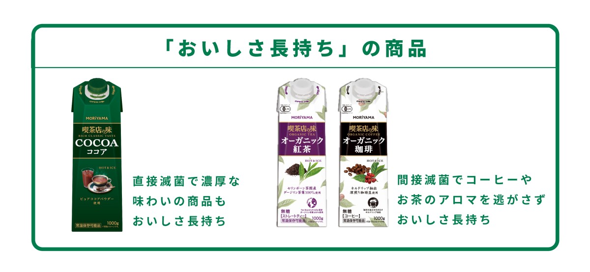 おいしさ長持ちの商品